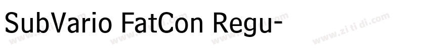 SubVario FatCon Regu字体转换